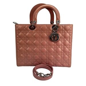 💎✨BEAUTIFUL✨💎Authentic Christian Lady Dior Large Patent Leather Cannage